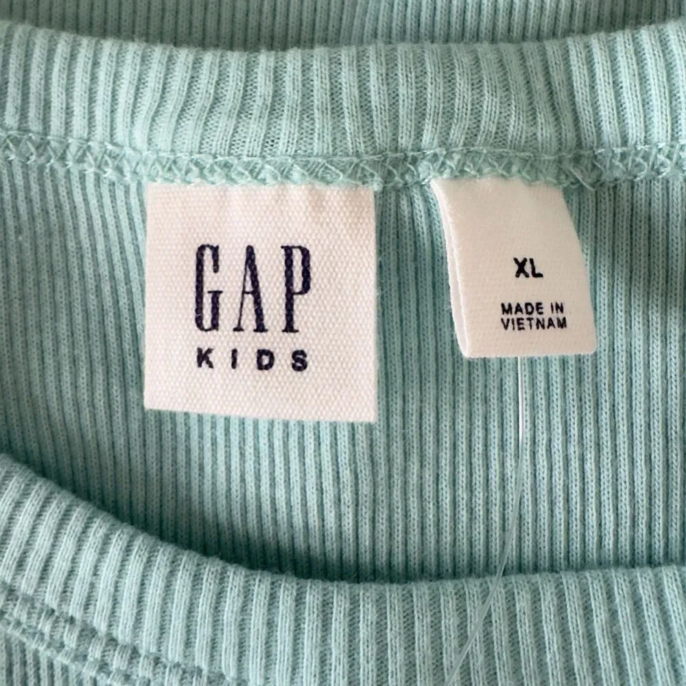 New Gap Kids Ribbed High Neck Tank Top Girl's Size 12-13 XL